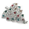 Christmas Theme Alloy Colorful Rhinestone Brooches JEWB-S022-02C-P-3