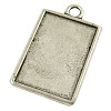 Tibetan Style Rectangle Pendant Cabochon Settings X-LF1598Y-1