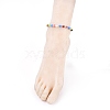 Handmade Millefiori Glass Beads Anklets AJEW-AN00341-03-5