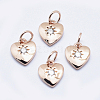 Brass Micro Pave Cubic Zirconia Charms RB-I078-67-NR-2