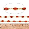 Brass Glass Horse Eye Link Chains CHC-R001-03G-01-2