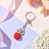 Resin & Alloy & Glass Keychain KEYC-MZ00015-4