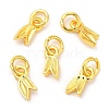 Eco-Friendly Rack Plating Brass Charms KK-A186-07G-2