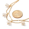 Shell Pearl & Acrylic Flower Bib Pendant Necklaces X1-NJEW-TA00169-3