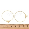 Brass Hoop Earring Findings KK-H503-30G-3