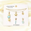 Synthetic Turquoise & Shell & Enamel Heart Pendant & Necklaces & Bracelets Sets SJEW-Q002-05G-1