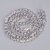 Electroplate Transparent Glass Beads Strands EGLA-N056-04A-A02-2