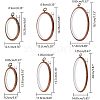 Rubber Imitation Wood/Plastic Cross Stitch Embroidered Frame DIY-NB0003-05-2