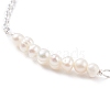 Natural Pearl Beads Link Bracelet with 304 Stainless Steel Cable Chains for Women BJEW-JB08002-02-4