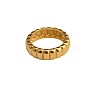Wave Texture 304 Stainless Steel Finger Rings WGA78FE-01-5