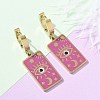 304 Stainless Steel Enamel Hoop Earrings for Women STAS-Z105-01G-03-2