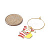 Christmas Theme Alloy Enamel Wine Glass Charms HJEW-JM00982-4