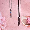 304 Stainless Steel Bullet Shape with Flag Pattern Urn Ashes Necklace JN1069A-5