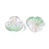 Baking Paint Transparent Glass Bead Caps DGLA-N014-09B-01-2