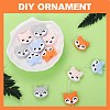 12Pcs 4 Colors Cartoon Fox Silicone Beads JX704A-4