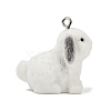 Animal Theme Flocky Opaque Resin Pendants RESI-H042-01P-09-1