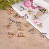 8Pairs 8 Style Brass with Cubic Zirconia Screw On Clip-on Earring Findings KK-SZ0004-64-4