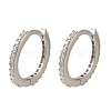 Rack Plating Brass Micro Pave Cubic Zirconia Hoop Earrings EJEW-H143-15P-4