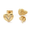 Rack Plating Brass Micro Pave Clear Cubic Zirconia Stud Earrings EJEW-K299-01G-V-4