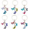 Olycraft 2 Sets Printed Alloy Enamel Keychains KEYC-OC0001-29-1