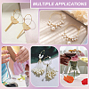 54Pcs 7 Styles Brass Hoop Earring Findings KK-BC0013-33G-6