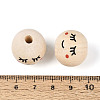 Printed Schima Wood Beads WOOD-T033-02C-3