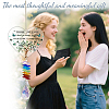 Glass Teardrop Hanging Suncatchers HJEW-WH0201-011-4