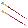 DICOSMETIC 2Pcs 2 Styles Natural Green Aventurine & Carnelian Magic Wand DJEW-DC0001-10A-1