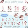  11Pcs Number 0~9 & Flat Tennis Shaped Towel Embroidery Style Cotton Iron on/Sew on Patches DIY-NB0007-60-3