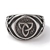 Viking 304 Stainless Steel Triquetra/Trinity Knot Wide Finger Rings for Men RJEW-U005-12AS-2