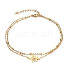 Ion Plating(IP) 304 Stainless Steel Multi-strand Anklets X-AJEW-AN00332-01-1