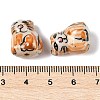 Hand-Painted Porcelain Beads PORC-R001-01G-3