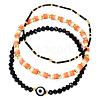 Halloween Theme 3Pcs 3 Styles Glass Beads Stretch Bracelet Set for Women Men TL8429-5