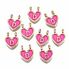 Alloy Enamel Charms X-ENAM-T012-02D-RS-1