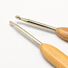 12 Sizes Bamboo Handle Iron Crochet Hooks Needles TOOL-R034-M-3