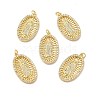 Brass Micro Pave Cubic Zirconia Pendants KK-E068-VB095-2