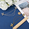 Gorgecraft 4Pcs 2 Colors Double Bee Hanging Chain Brooches JEWB-GF0001-31-3