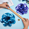 2Pcs 2 Colors Polyester Camellia Brooches JEWB-FG0001-64C-3