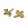 Tibetan Style Dragonfly Alloy Pendants TIBEP-A718-AG-NR-1