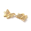 Brass Micro Pave Cubic Zirconia Connector Charms KK-H441-57G-3