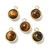 Natural Tiger Eye Charms STAS-L080-009G-07-1