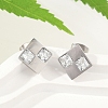 304 Stainless Steel Micro Pave Clear Cubic Zirconia Stud Earrings EJEW-Z089-25P-2