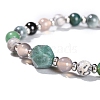 Natural Moss Agate Beaded Bracelets PW-WG17F1A-01-5