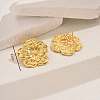 Brass Flower Stud Earrings WF1203-3