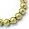 Baking Painted Pearlized Glass Pearl Round Bead Strands HY-Q330-8mm-43-2