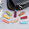 CHGCRAFT 8Pcs 8 Colors Cattlehide Zipper Heads FIND-CA0005-17-4