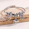 Alloy Beads European Bangles FS-WG24546-01-4