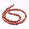 Natural Red Jasper Bead Strands X-G-K153-B19-6mm-2