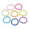 8Pcs 8mm Faceted Round & Heart Acrylic Beaded Stretch Bracelet Sets BJEW-JB10240-02-3