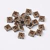 Brass Rhinestone Spacer Beads RB-A013-8x8-01AB-NF-2